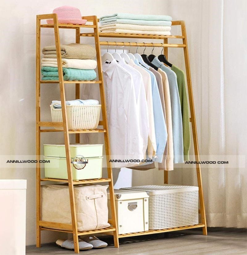 چوب لباسی چوبی ایستاده